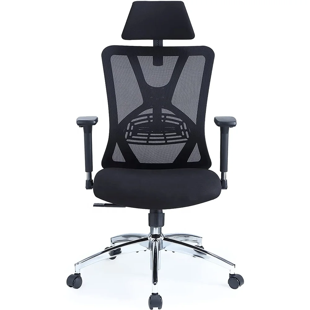 Brazil hot good supplier office chair mesh high back adjustable ergonomic chair black mesh mold foam cushion apply home office