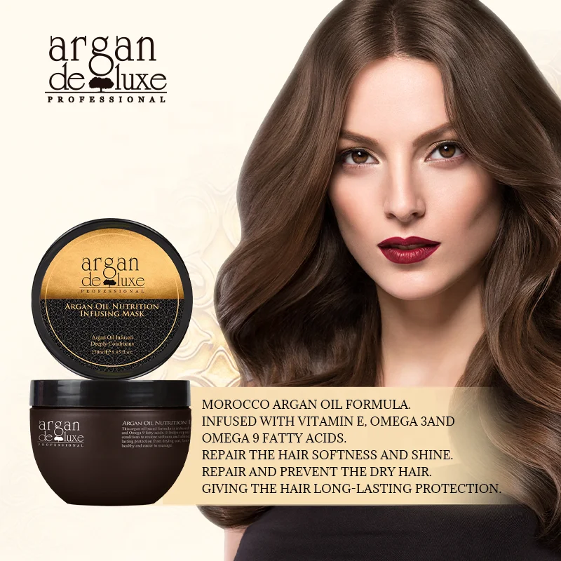 Argan Deluxe morocco Argan Oil Nutrition Infusing Mask 250ml oem odm keratin hair treatment
