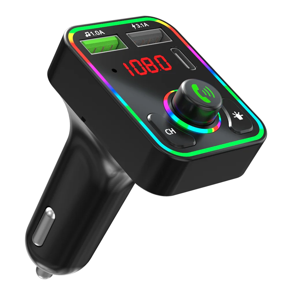 Hot Sale Wireless MP3 Player HandFree Car kit FM Transmitter Dual 3.1A car charger