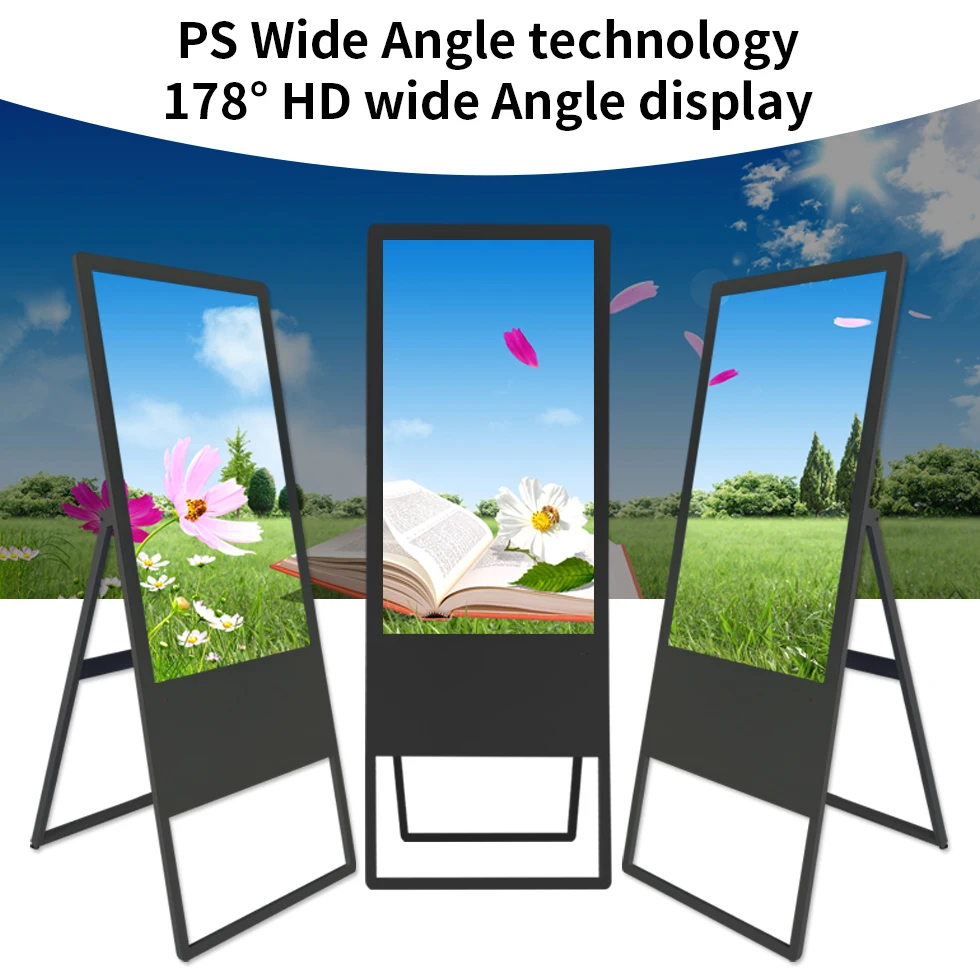 electronic  brand advertising machine split screen hanging fast food menu board display advertising expo display arch