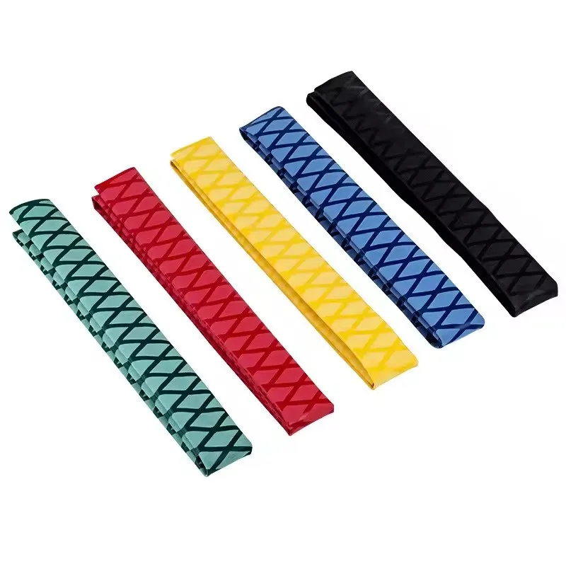 15-50mm/1m Non-slip Heat Shrink Tube Rod Cover Textured Heat Shrinkable Sleeve For Fishing Rods Badminton