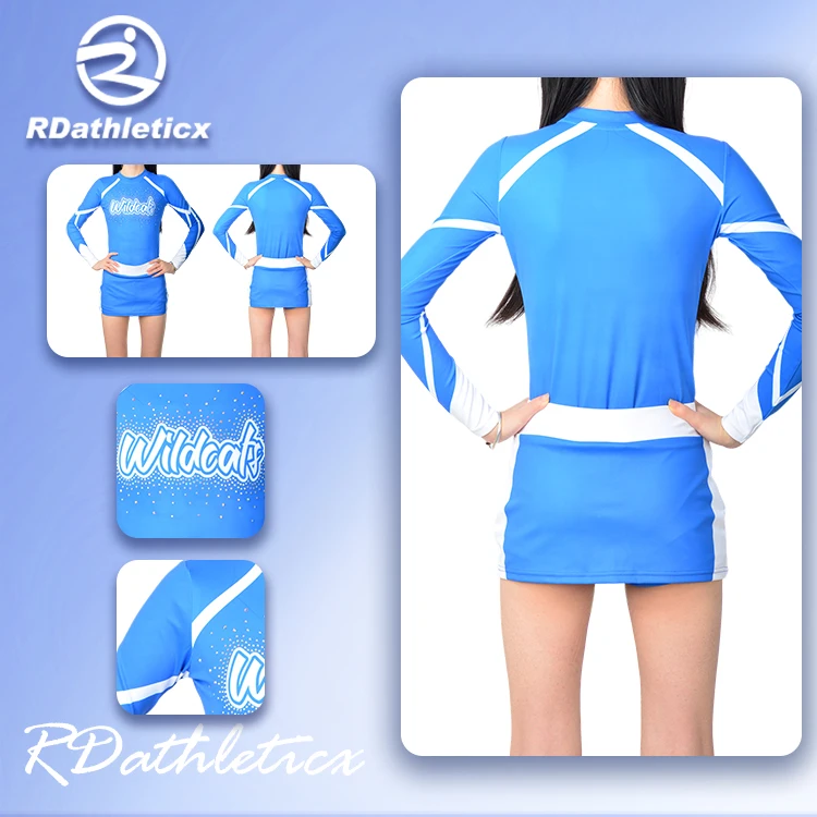 Quality Cheerleading Uniforms Girls Digital Print Cheerleading Crop Tops Shorts