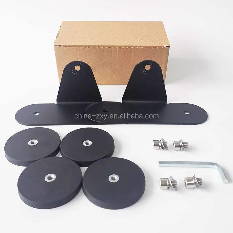 Powerful black rubber pot mount bracket holder/Magnetic bracket for Led Light
