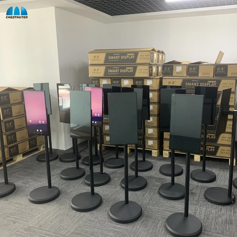 Outdoor live streaming equipment 21.5 Inch Intelligent Interactive LCD HD Wifi Touch Screen Android Smart Tv Portable Display