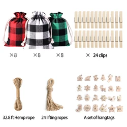 Merry Christmas Products Party Supplies Linen Drawstring Christmas Gift Bag Candy Bag Gift Bag