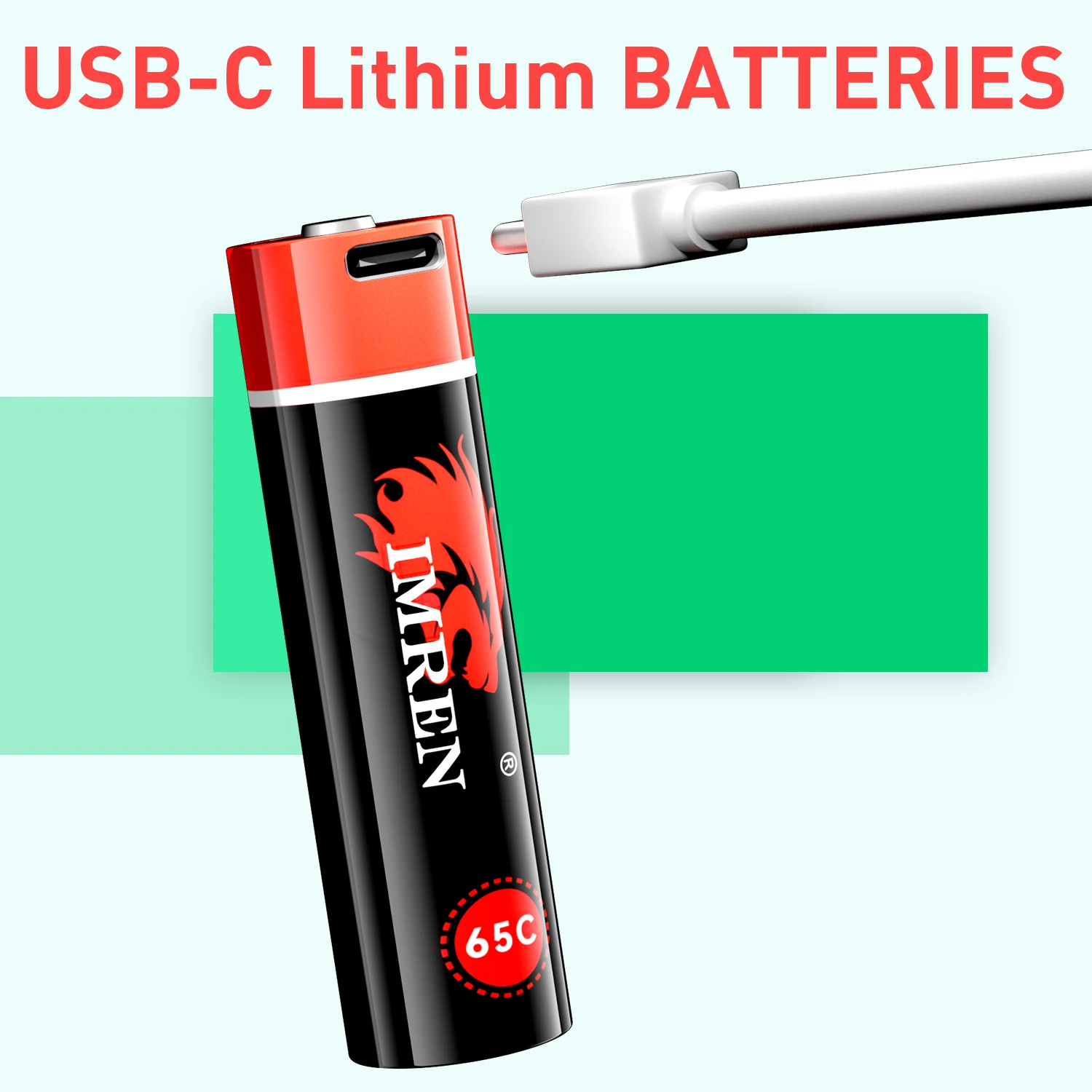 IMREN INR18650 3 7 В 18650 литий-ионная аккумуляторная батарея с микро-USB-C быстрой зарядки