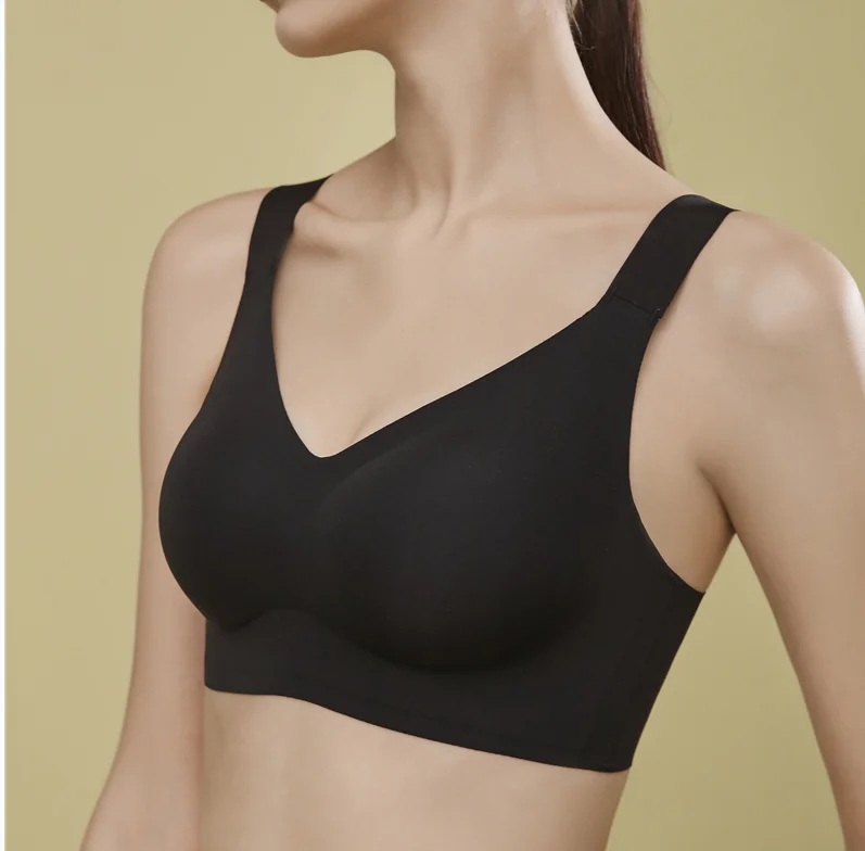 Women Invisible Latex bra Underwear Laser Cut Wireless Sujetador sin costura Ladies Ice Silk Seamless Bralette Sports Bra