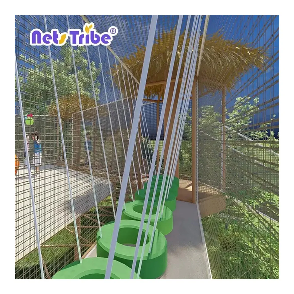 Factory Hot Selling Climbing Net for Kids Playground Outdoor Equipment and Trampoline Park Customized 2 Children /2 Square Meter