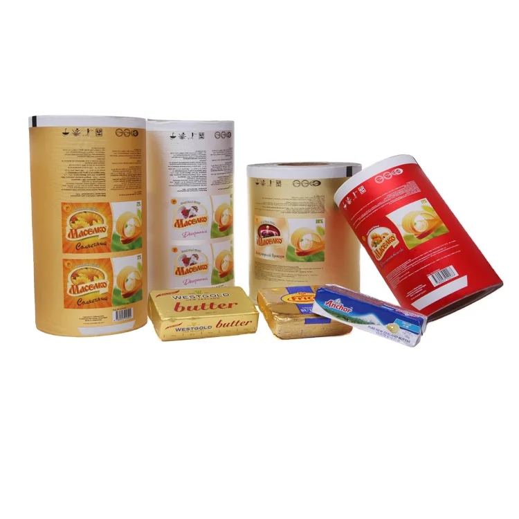 embossed printed designed Aluminium Foil Butter Papers  Margarine Aluminum Foil Packaging paper