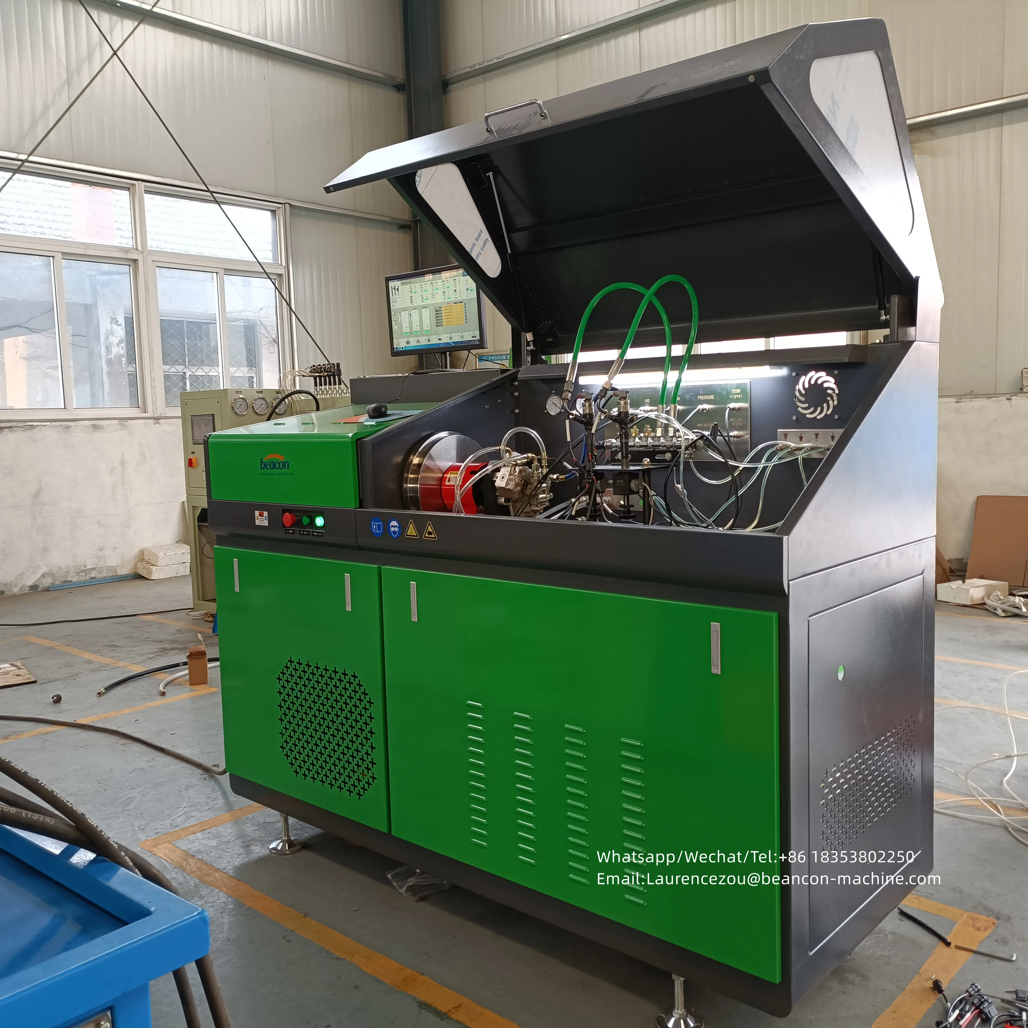 Beacon diesel fuel common rail injection pump test bench CR708 testing common rail and pizeo injector and EUI EUP HEUI function