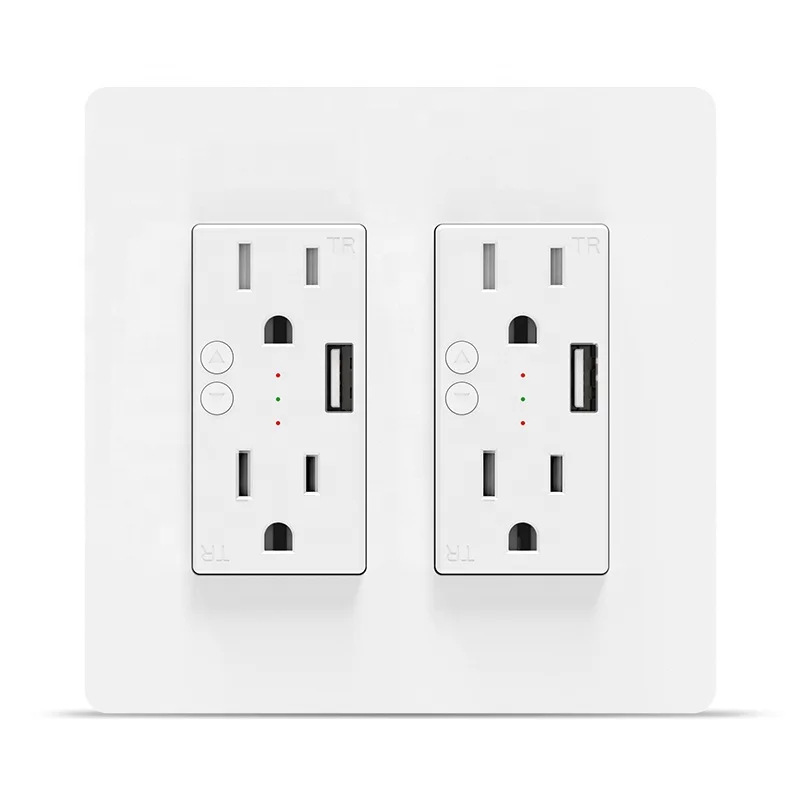 US style home USB charger wall socket smart wi fi wall socket with usb WiFi smart wall socket
