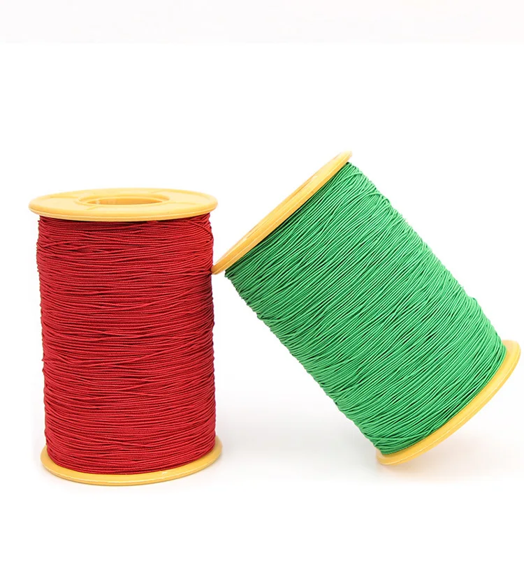 2mm x 100meters roll high elasticity polyester latex cord custom elastic rubber cord strong stretch round rope string