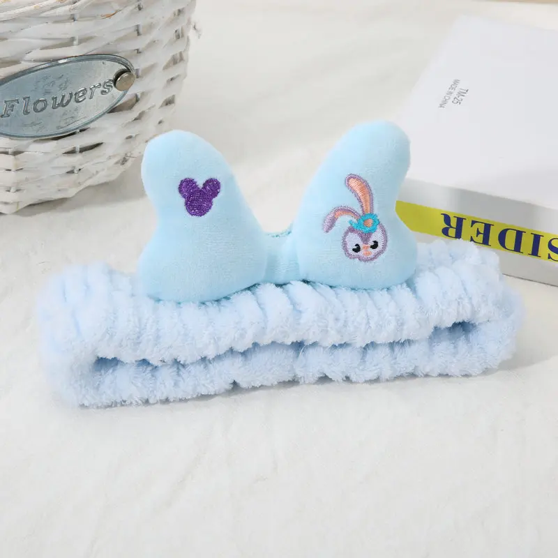 Women facial makeup head band soft coral fleece head wraps hair band for shower washing face