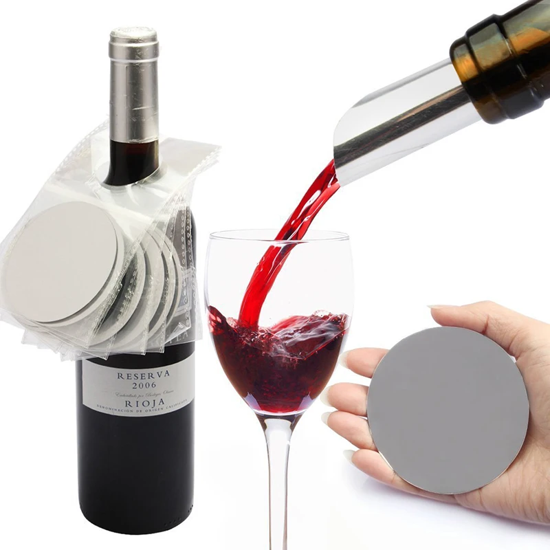Reusable round Foil Drip Stop Original Wine Disc Best Promotional Gifts Pour Spout for Bars Metal Accessories Bar Accessories