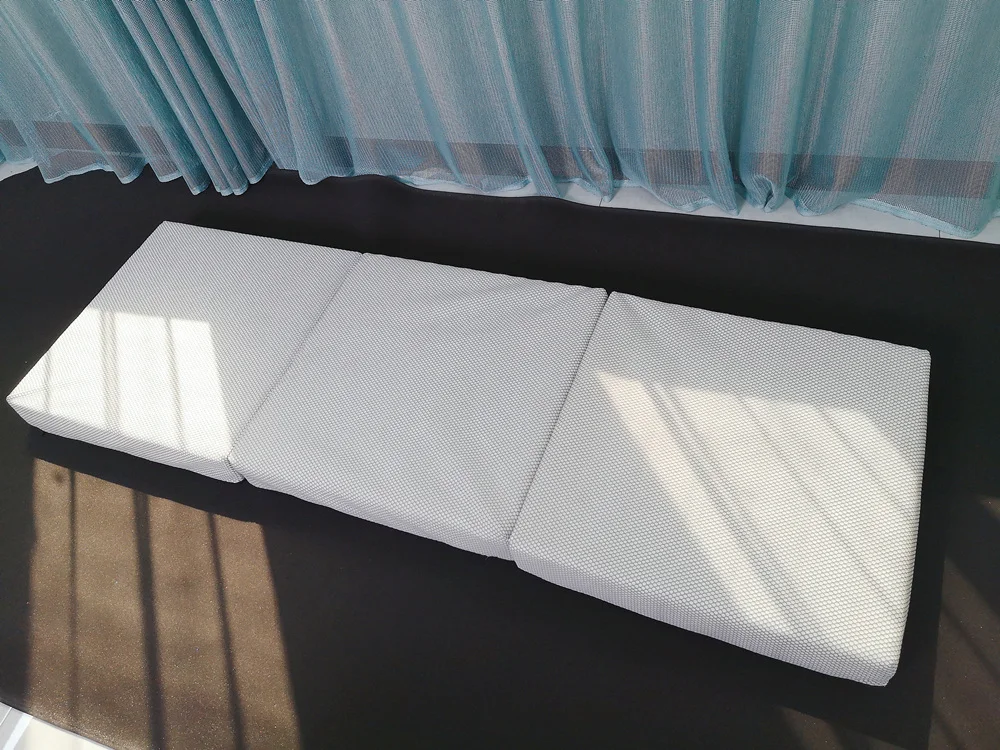 Wholesale Outdoor Travel foldable sponge mattresses Charcoal foam tri-fold mattress