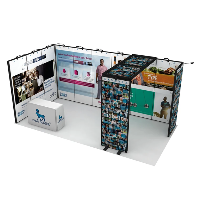 3x6 Aluminium Modular trade show booth portable exhibition booth stand with customized fabric
