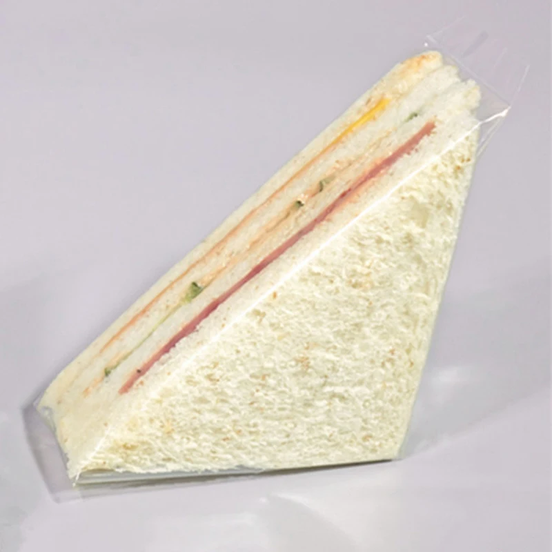 disposable plastic transparent triquetrous sandwich packing box/container/tray with lid/cover