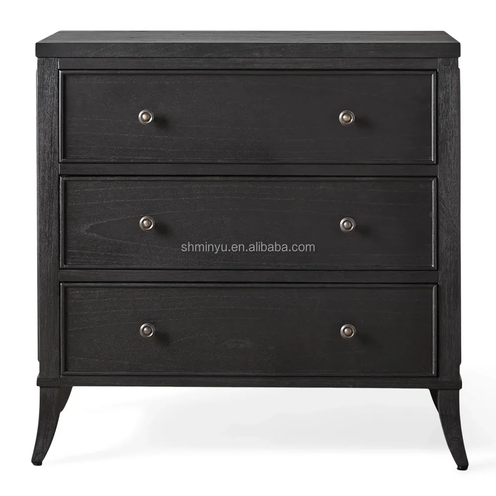 morden customized design simple nightstand wooden side cabinet 3 Drawers Chest