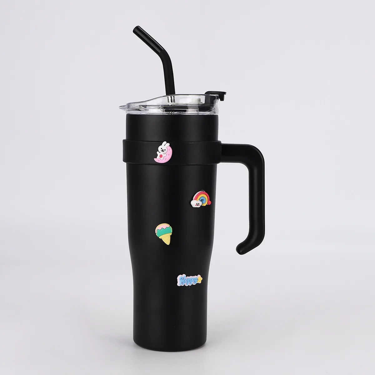 Hot Selling Travel Leak Proof 40oz Stainless Steel Car Cup Customized LOGO Tumbler With Handle And Straw For Camp Car