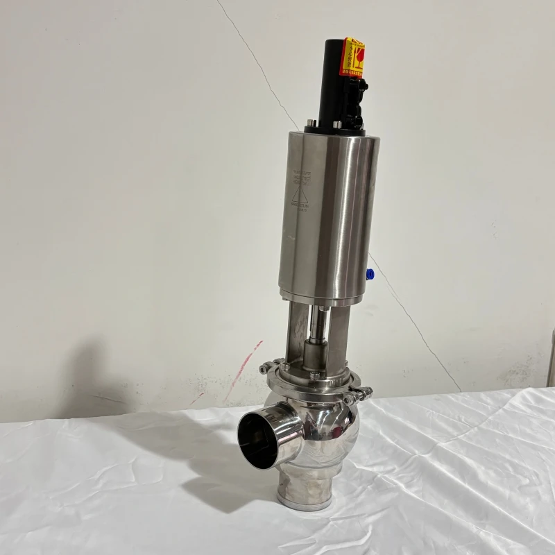wenzhou factory Sanitary grade welded pneumatic cut-off reversing valve Stainless steel 316L/304 with sensor