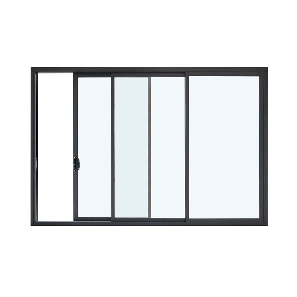 Новый дизайн двери 3 трекера алюминиевая стеклянная раздвижная дверь с двойным закаленным стеклом