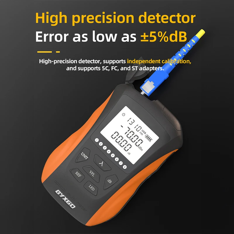 Литиевая батарея многофункциональное Оптическое волокно OPM VFL 15-30 км 850-1625 нм волоконно-оптический измеритель мощности