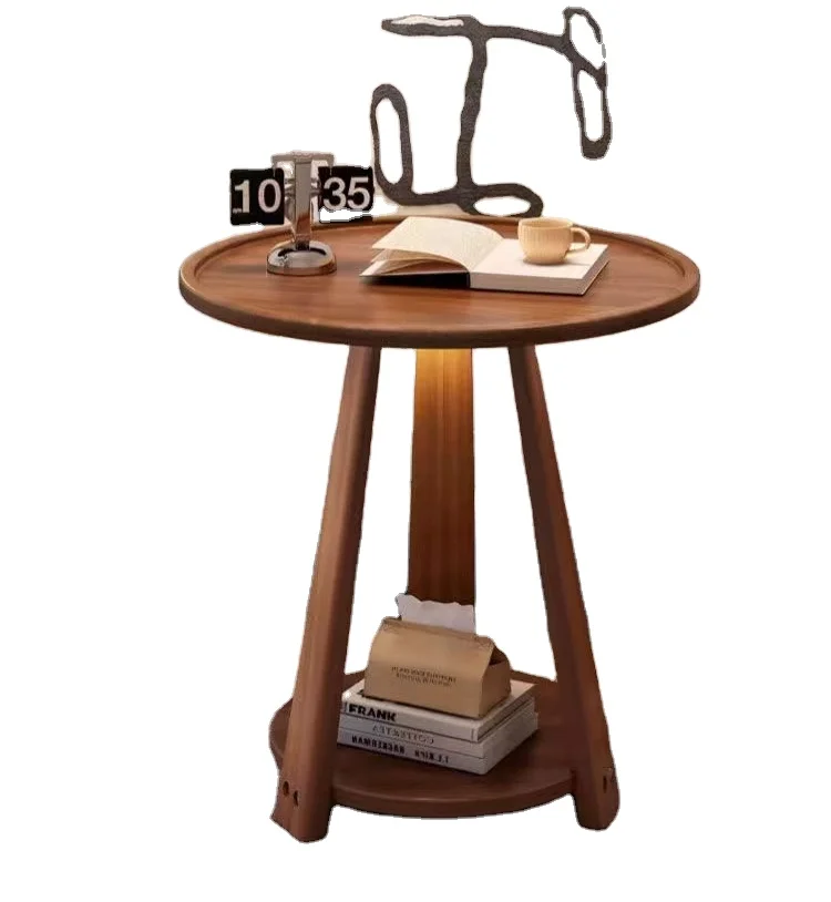 Cheap Bedroom Nordic Living Room Corner Table Wooden Round Modern Coffee Sofa Bed Side Table For Sale
