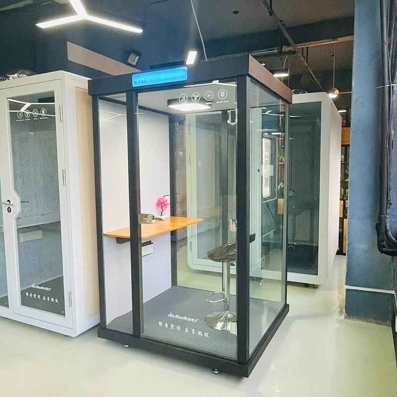 A mini telephone cabin sound isolation booth soundproof pod  for work