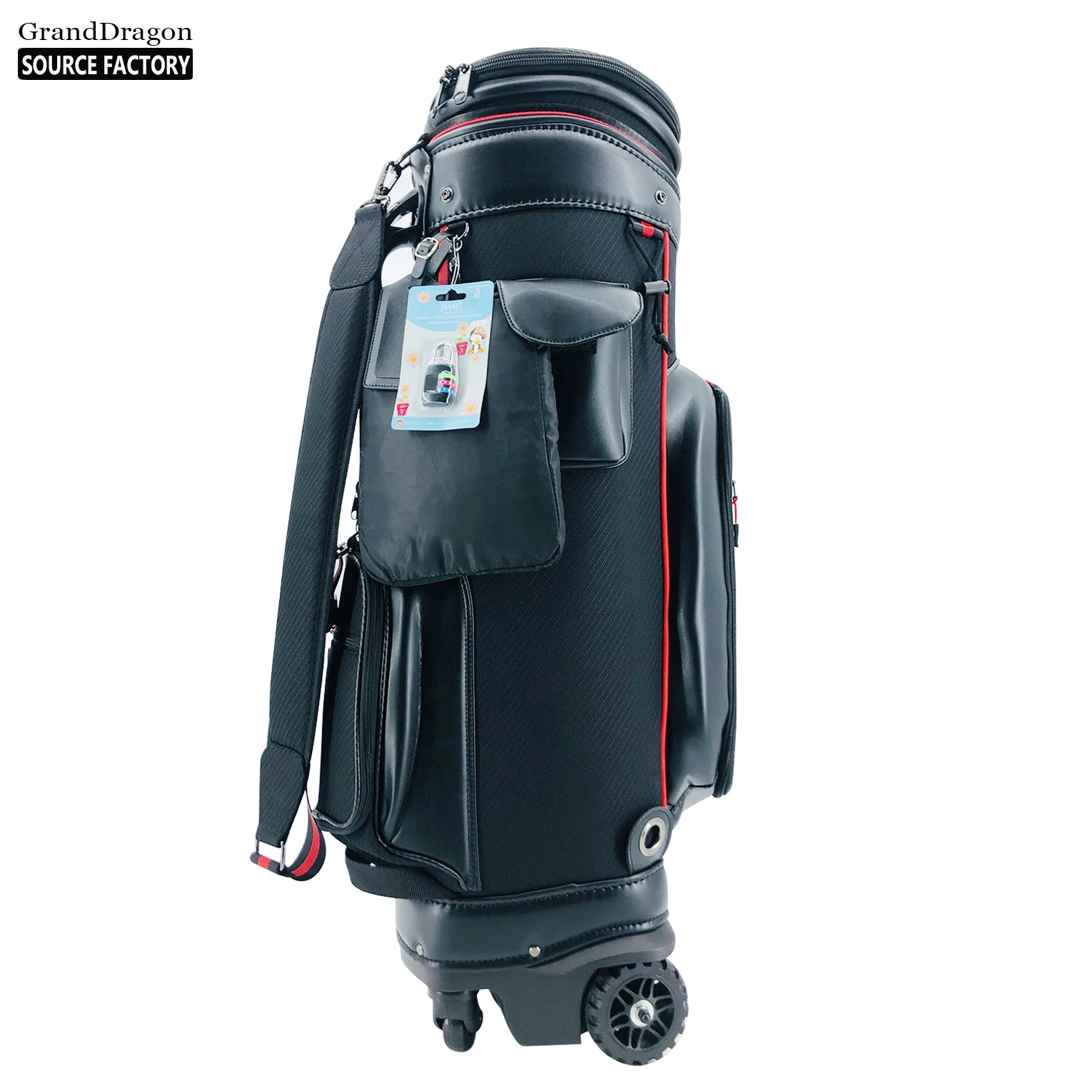 Good Quality New Custom Nylon Lightweight Single Strap Golf Stand Bag with Wheels Golf Trolley Golf Cart Bag