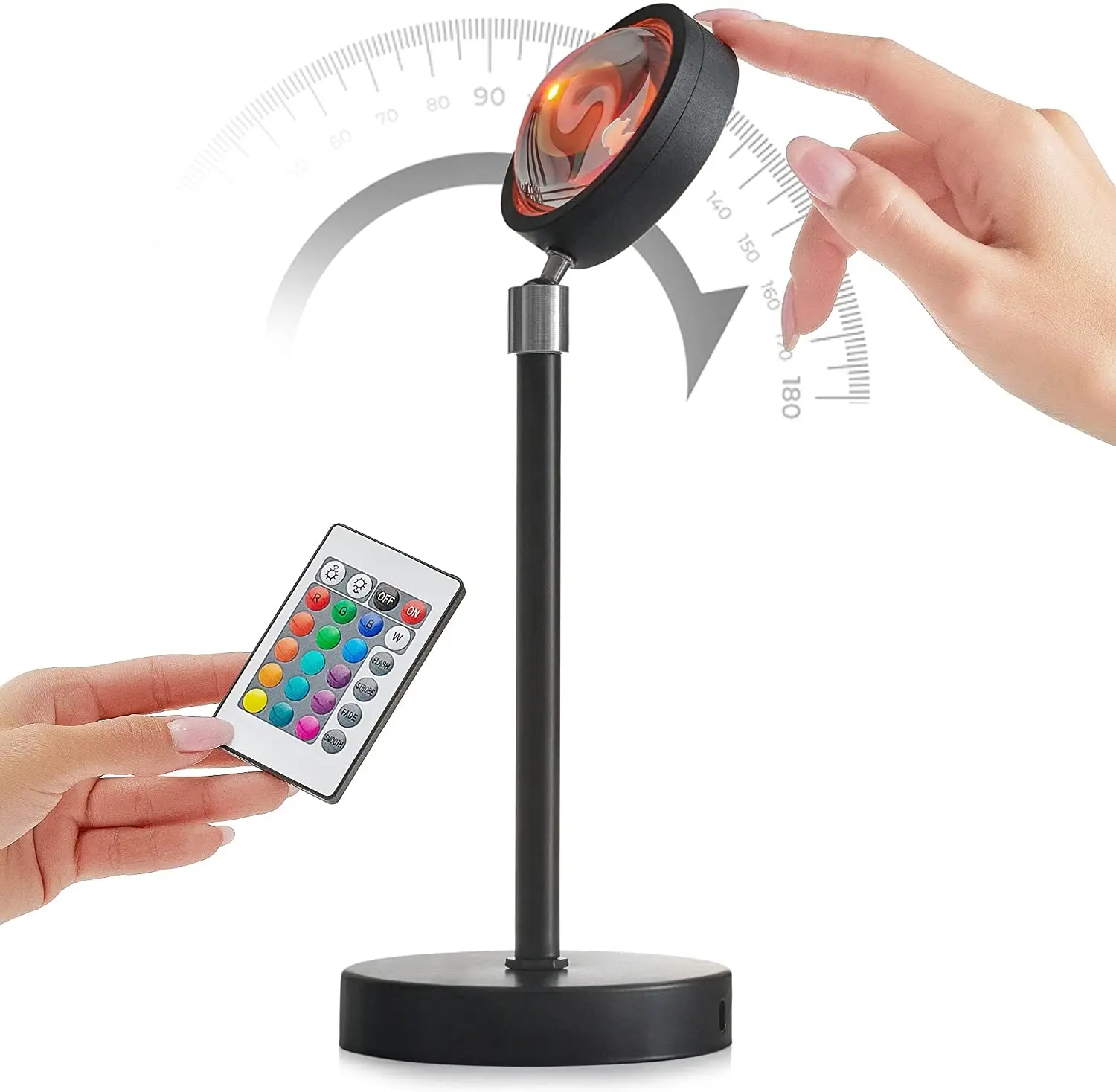 Hot sale bluetooth smart floor lamp projection light rainbow sunset projector led sunset lamp