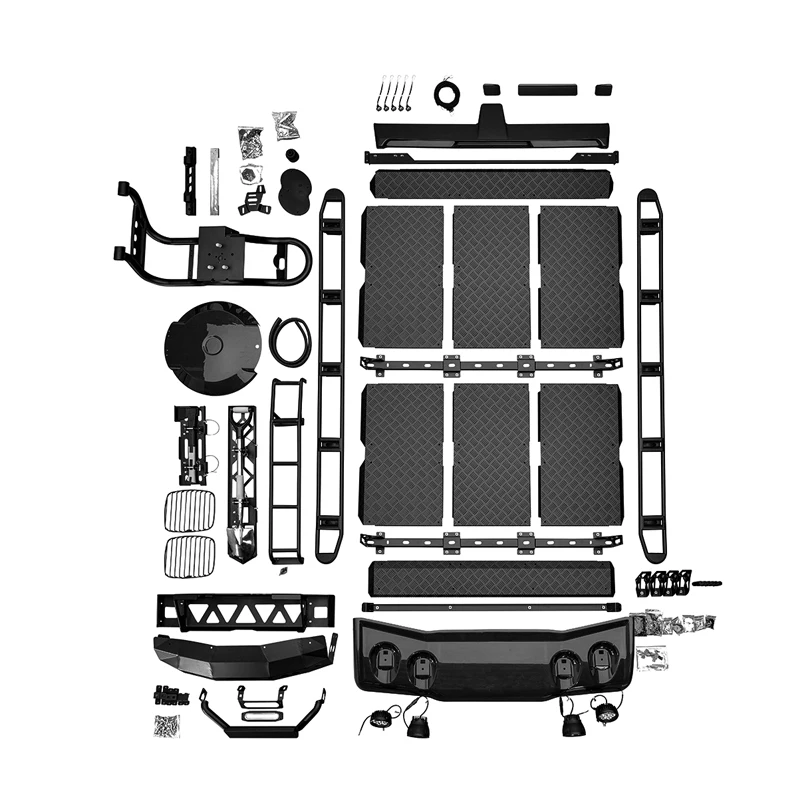 G Class W464 4x4 Off Road Body Kits Roof Rack with Ladder Spoiler Light Front Winch Spade Hatchet Exterior Auto Parts