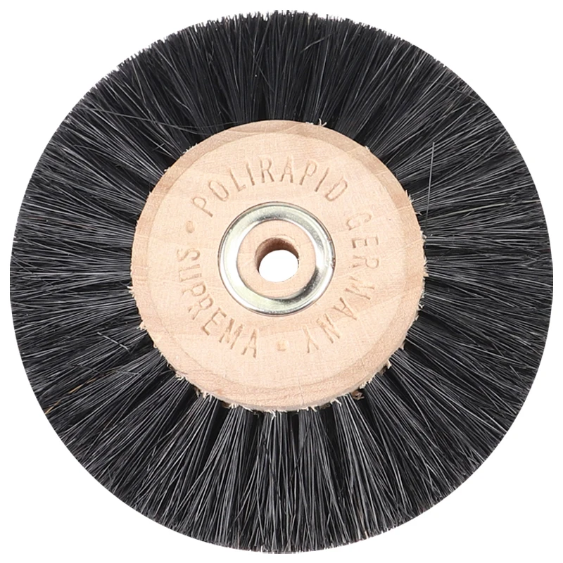 4C Polishing Brush, Wood Center with Sideling Bristle Brush