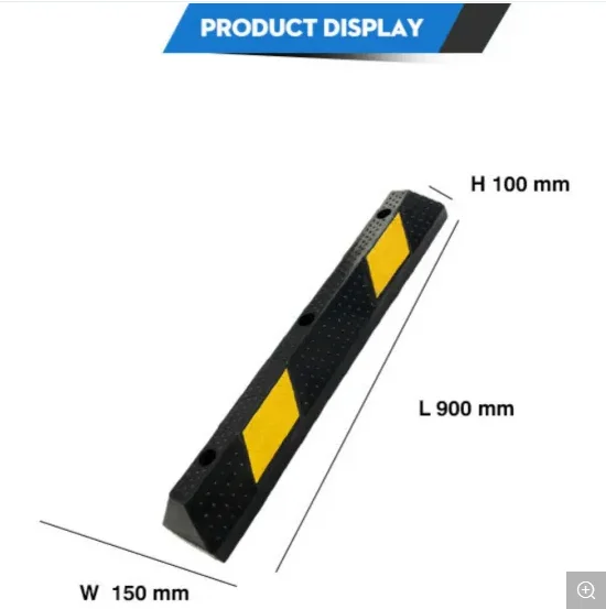 High Quality Driveway Vehicle Park Lot Car Safety Space Rubber Wheel Stopper Car Tire Parking Curb Blocks