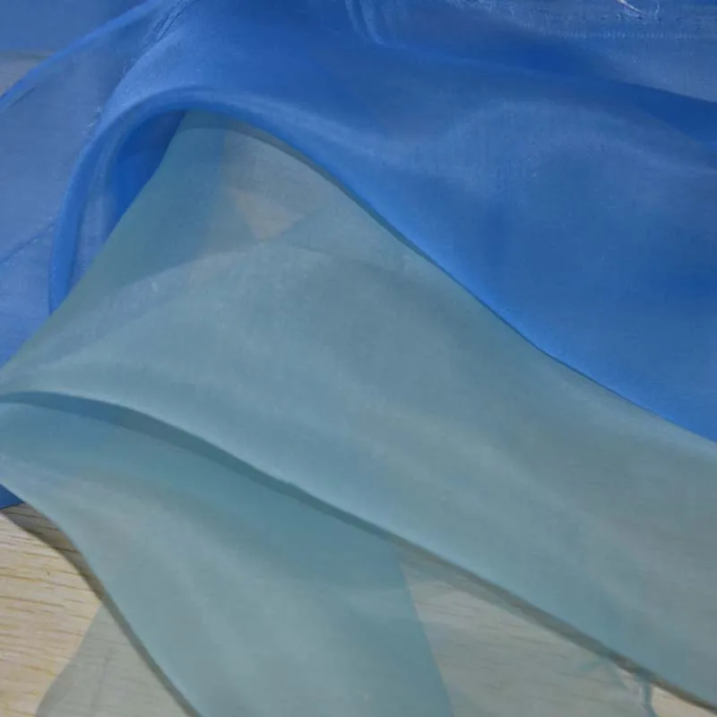 stiff pure 100%silk organza fabric silk gauze fabric for dress