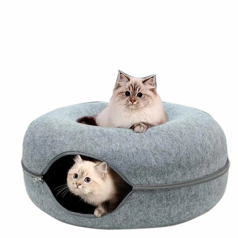 Customized felt pet house for cats collapsible folding felt dog bed dog house cat pet house pet bed felt cat cave
