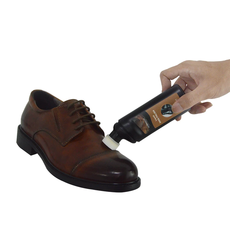 Natural Shoe Polish Cleaner With Sponge for Shoes Leather Upper in Black Plastic