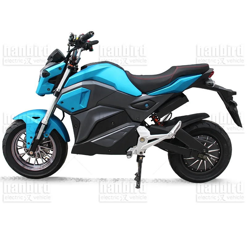 Hanbird 3000 Вт Электрический мотоцикл с черным сиденьем на продажу