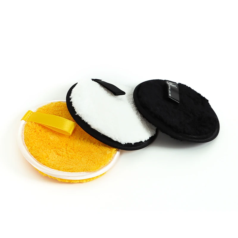 Reusable Eco Friendly Makeup Remover Pads Washable Microfiber Rounds Cleaning Puff For All Skin Types Daily Using Custom Label
