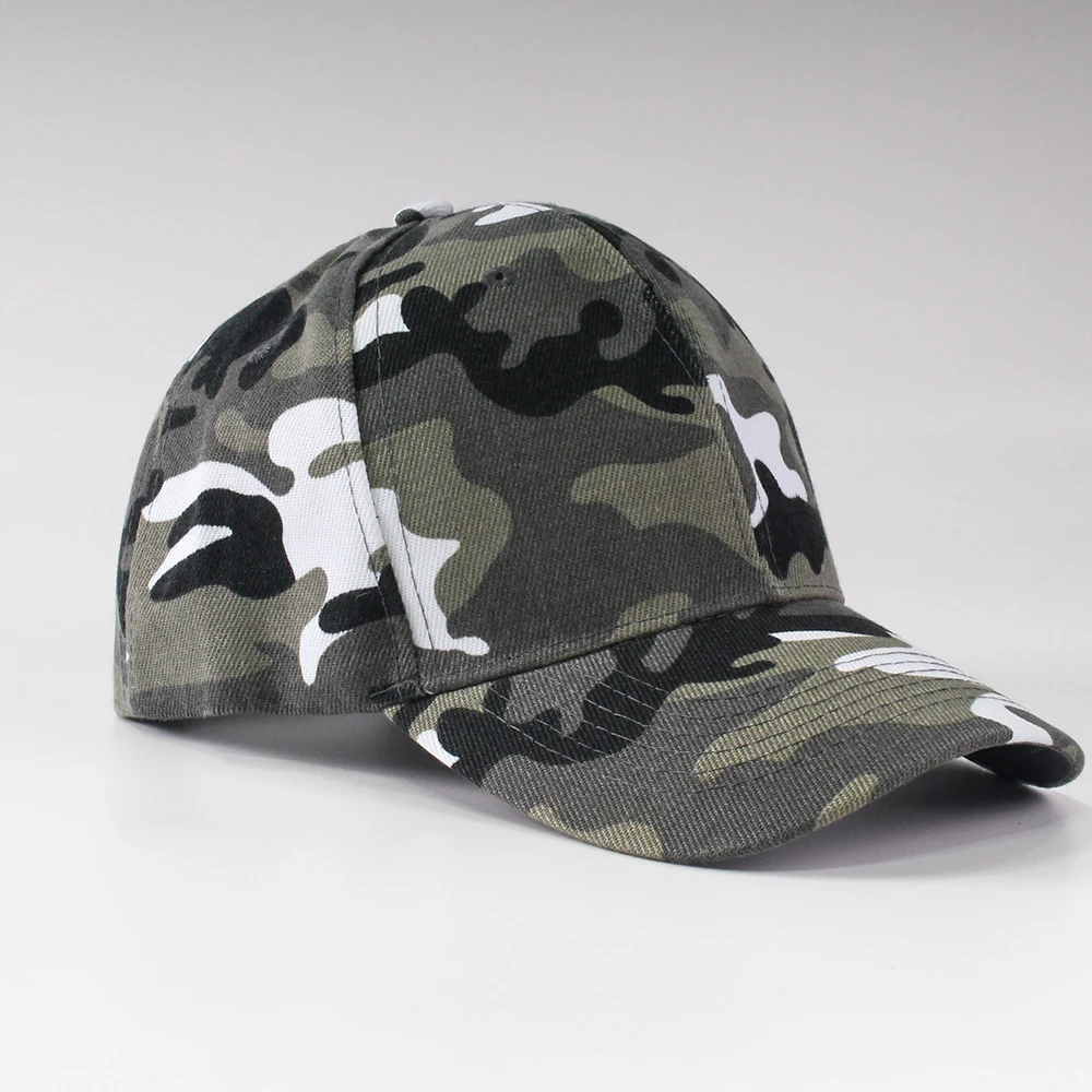 Wholesale High Quality Sutdoor Sunshade Camouflage Sports Hats Adjustable 6-Panel Tactical Camo Trucker Hat Baseball Caps