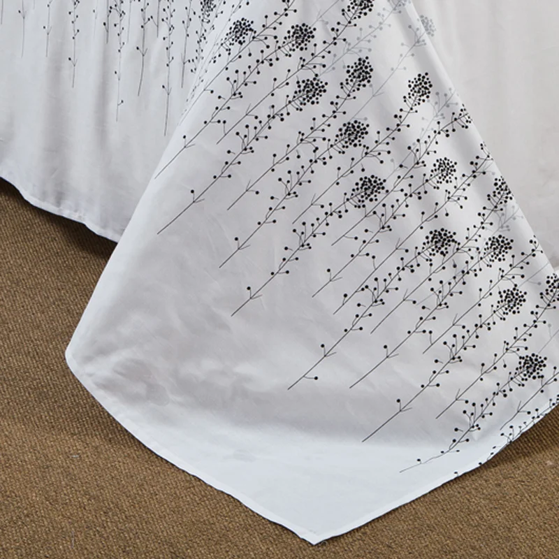 Percale Bedding Sets White Bed Linen 100 Cotton Fitted Sheet Bed Sheet Hotel Linen 4 Piece Bed Sheet Set