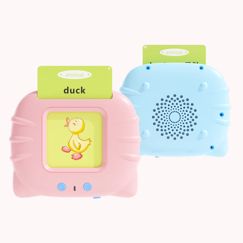 NEWYES English Spanish Kids Alphabet Talking Flash Cards Cognitive Cards Toy Learning Machine