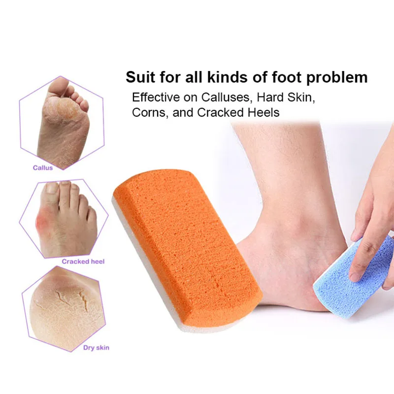 Factory sale 2 in 1 pumice stone rasp foot file callous remover pedicure care tool dead hard skin exfoliator feet scrubber