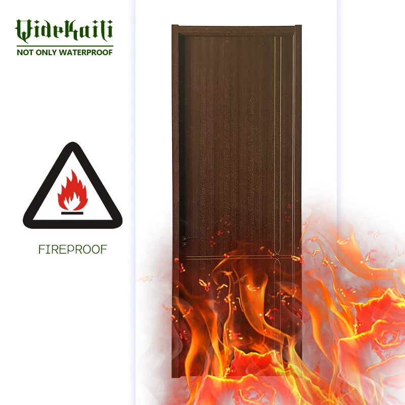 Environmentally Friendly Wooden Plastic Composite Interior PVC Bathroom Door