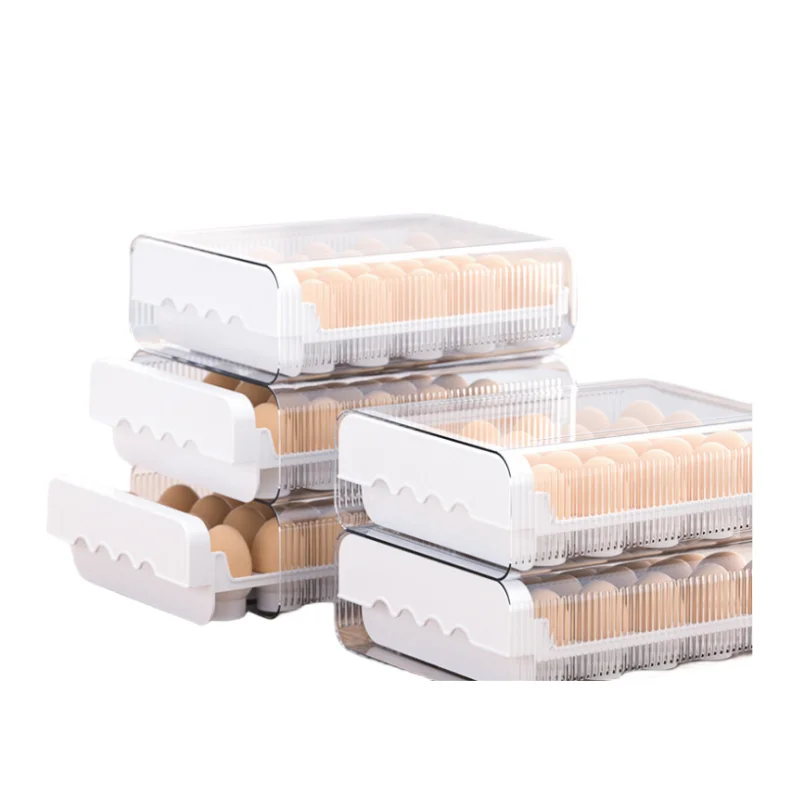 Premium Quality Household Kitchen Refrigerator Egg Holder Save Space Egg Holder Storage Box Egg Tray