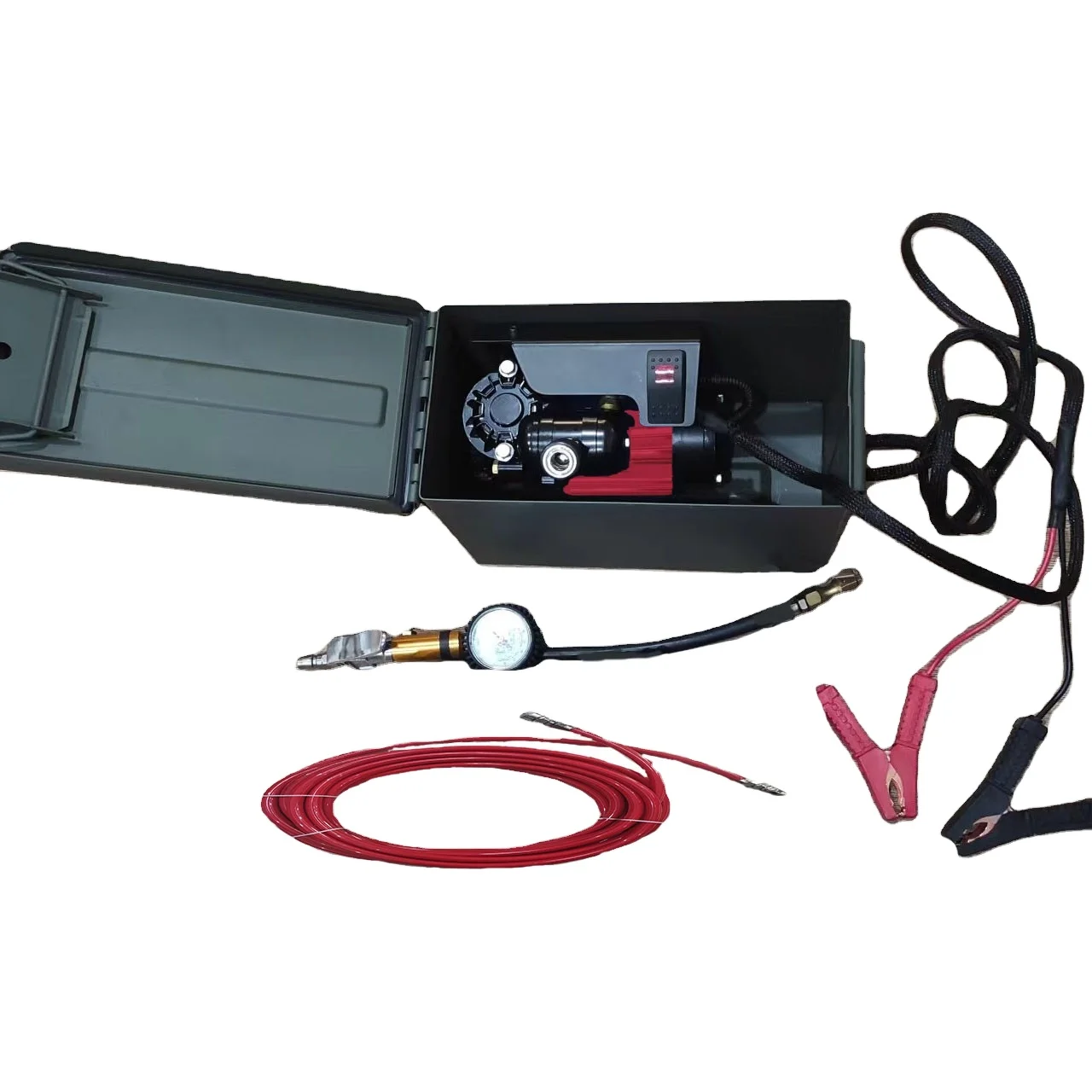 12 volt air compressor metal inflator tire  3CFM car tyre pump  4x4 accessories off road with analog gauge