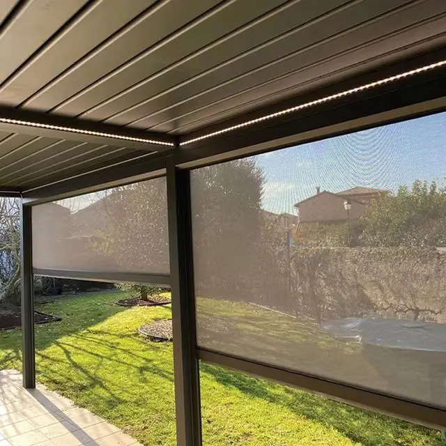 Uv Protection Easy Clean Automatic Windproof Shutter European Style Roller Motor Blind