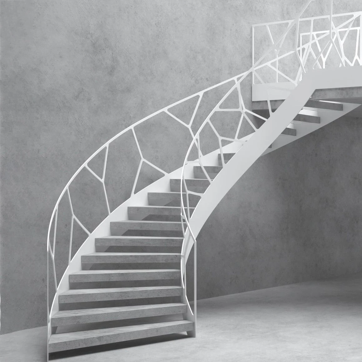 villa indoor Curved stairs metal wire balustrade pattern design stainless steel cable railing for curved stair handrail system