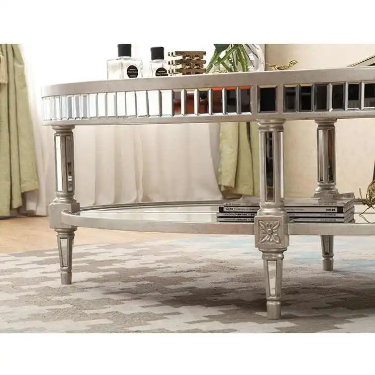 Round Coffee Table Mirror Side Table