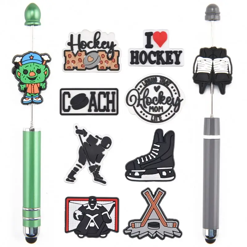 Soft PVC DIY Focal Bead Toy Animal Logo Hero Popcorn Style Pens for Pen Making Focal Beads