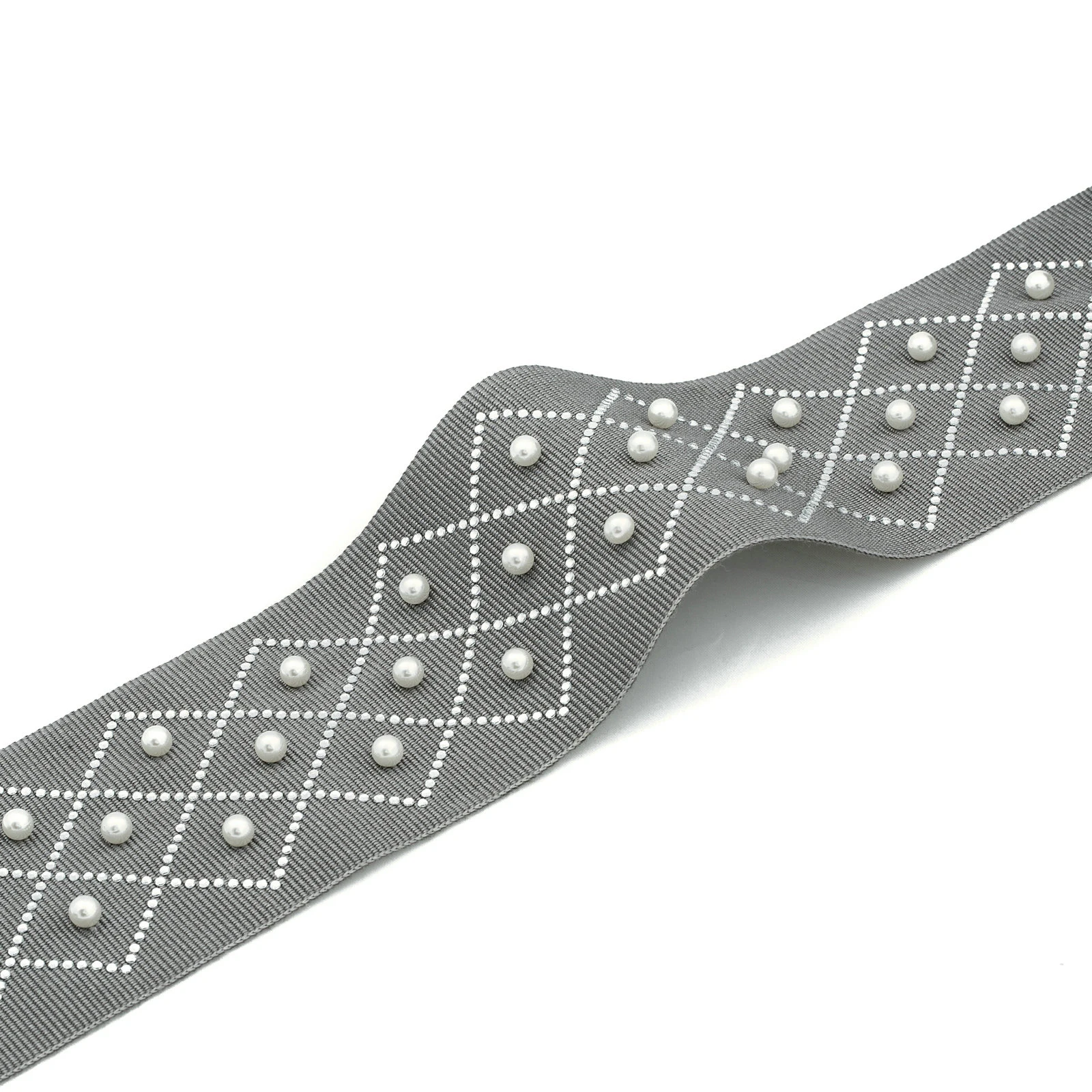 Jblsum Wholesale 8cm Width Curtain Accessories Bead Woven Pearls Lace Fringe Trim For Cushion